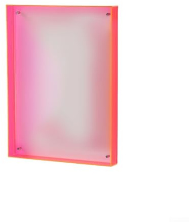 Schwebender Acrylrahmen für Fotos mit Aufsteller, unterstützt sowohl horizontale als auch vertikale Layouts, geeignet für verschiedene Oberflächen (Rot)