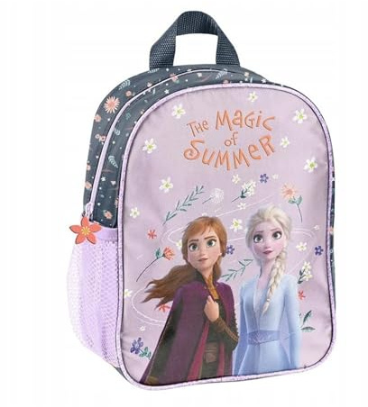 PASO - Rucksack Kinder Schultasche Kindergarten mit Aufdruck Kinderrucksack für Mädchen - Kinder Geschenk inkl. leuchtende Anhänger - Frozen Motiv