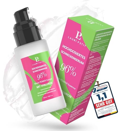 Lauri Petit Schneckenserum 96% Schneckenschleim Korean Skincare Cream 50ml | Snail Mucin Face Cream für trockene Haut. Korean Skincare spendet Feuchtigkeit und unterstützt einen glatten Glass Skin Look.