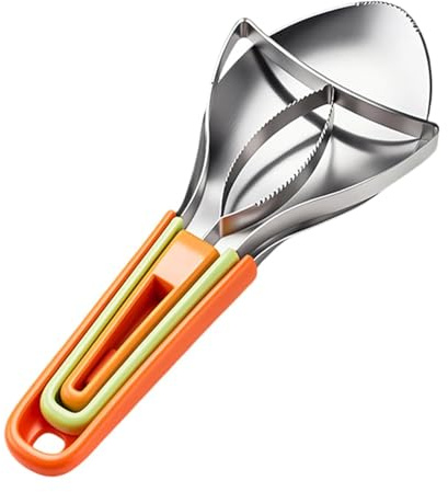 Pelador De Mango,Serrado manual multifuncional antideslizante - Cortador De Sandía Rebanador De Frutas,Para aguacate kiwi cantalupo ensalada cocina restaurante camping picnic