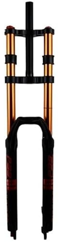 TANGSIYANG Fourche VTT 27,5 Pouces / 29 * 2, Fourche VTT 150 Mm De Vélo À Suspension Pneumatique Électrique 100 9(27.5BLACK Red)