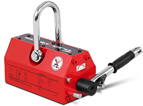 Steinberg Systems Magnetheber 1000 kg Hebeleistung / 3000 kg Zugkraft -40 bis 80 °C Abschaltfunktion via manuellen Hebel Aufhängeöse Lasthebemagnet Hebemagnet starker Magnet