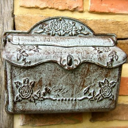 Antikas | Briefkasten aus Eisen | wirkt wie antiker Wand-Briefkasten | Nostalgie Postkasten