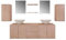 vidaXL Set 9 Mobili da Bagno armadietti Specchio lavabo lavandino Elegante Beige
