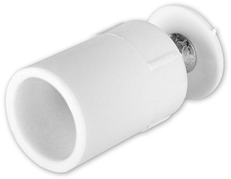 2er Set Anschlagstopfen, 30 mm Anschlagstopper, Rolladen Stopper, Puffer, Farben: dunkelgrau, weiß, braun, beige, von EVEROXX®, Farbe:weiß