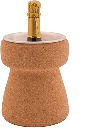 Biosughero - Champagnerkorken-Form Flaschenkühler aus Kork und Aluminium