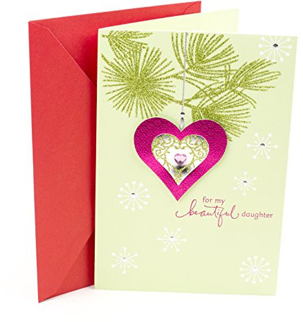 Hallmark Weihnachtskarte für Tochter (Herz Ornament)