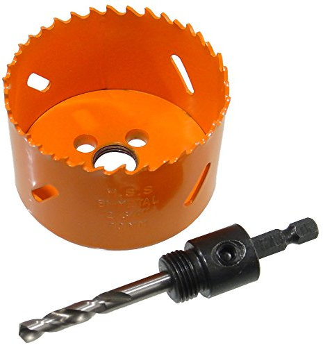 Rexxer Ø 70 mm HSS BiM Lochsäge Bohrkrone mit Zentrierbohrer für Metall, Holz, Inox