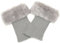 HugeStore Women Ladies Winter Warm Faux Fur Crochet Boot Cuff Socks Short Leg Warmers Light Grey