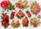 Glanzbilder roto Rosen Blumen Korb EF 7232 Oblate Posiebilder Scrapbook Deko GWI 383