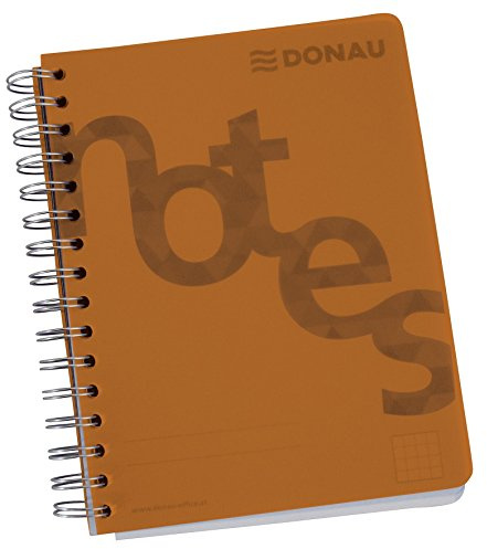 DONAU 7526201-12 Collegeblock PP Cover - A5, kariert, orange