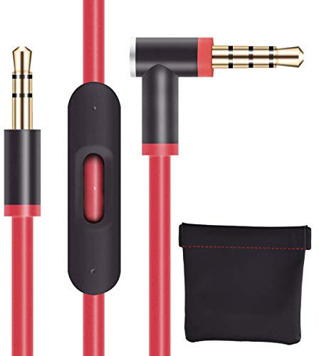 Cable de Repuesto para Auriculares Dr Dre Beats Monster con Mando a Distancia Pro Solo Studio … (rojo)