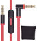 Ersatzkabel Für Dr Dre Beats Monster Kopfhörer Fernbedienung Kabel Pro Solo Studio Mixr Aux Hilfs Lead (Schwarz & Rot)