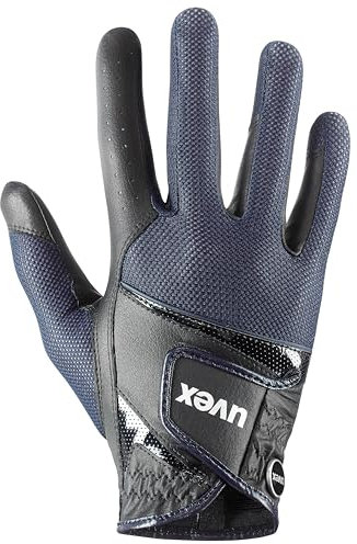 Uvex sumair - Flexibler Reithandschuh für Damen und Herren - strapazierfähig - optimale Belüftung - Black-Blue - 10