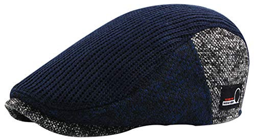 AIEOE Flatcap Schirmmütze Cap Winter Schiebermütze Herren Woolrich Cabbie Ivy Flat Cap