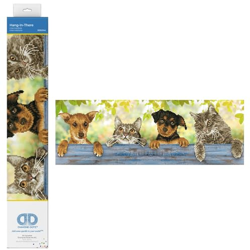 DIAMOND DOTZ Painting, Beginner Kit, Hang in There, 81 x 28cm