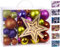 BRUBAKER 50-teiliges Set Weihnachtskugeln mit Baumspitze - Christbaumschmuck aus Kunststoff Bunt in Lila Grün Orange