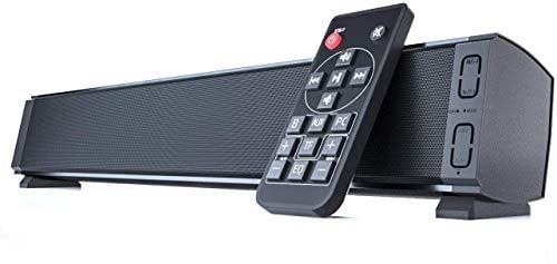 Yangers, Altoparlante wireless Bluetooth 5.0, soundbar per TV con telecomando, wireless da 20 W con USB ricaricabile, microfono integrato, per Home Cinema Audio, PC, TV, cellulare, Laptop