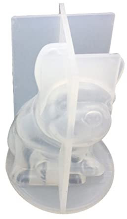 MISHITI 3D Bouledogue français Moule en Silicone Bricolage Artisanat décor de Voiture Cristal résine époxy Moule