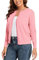 CUNYI Gilet Femme, Chandail Tricot avec Boutons pour Femme, Pull Veste Cardigan Col Rond Manches Longues Classique, Rose L