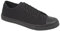 GladRags Women's Ladies Girls Low Top Canvas Trainers, Pumps, Plimsolls All Black Size 8