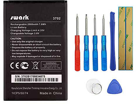 Swark Akku WIKO 3702 Kompatibel mit WIKO View 3 Pro Lenny 1 Lenny 2 Lenny 3 Jerry with Tools