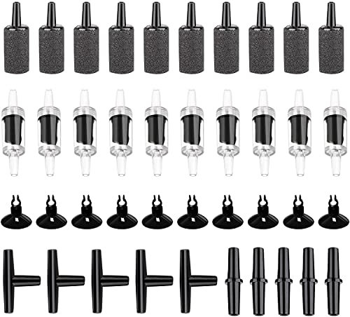 Aquarium Fish Tank Air Pump Accessories with Air Stone, Check Valve, Suction Cup and I T Connecting Pipe for Aquarium Air Pump