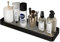 Biutimarden Duschablage Ohne Bohren Badregal Glasregal Wandbefestigung Badregal Rechteckiges 8MM Hartglas Selbstklebend Space Aluminum für Badezimmer Küche Badezimmer Zubehör 40CM Schwarz