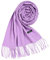Kaschmir Schal Damen, Schals für Damen Helles Lila Einfarbig mit Quaste Scarf Unisex 200X70CM(79X28In)
