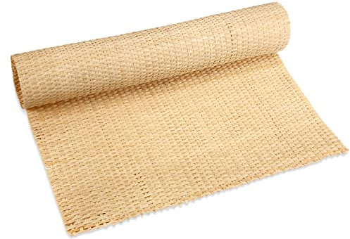 SAVITA Rollo de Mimbre Natural, 1x0,4m Correas de Caña Natural Cane Webbing Rattan para Proyectos de Caning Ratán Rollo para Manualidades Gabinete Silla Muebles (Sin Hueco)