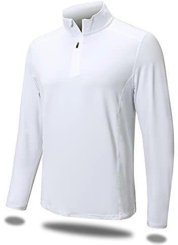 MEETWEE Polo Shirt Golf Homme Manches Longues Hommes, Chemise Fonctionnelle Polo Chemise Protection UV Séchage Rapide Respirant Sport Extérieur