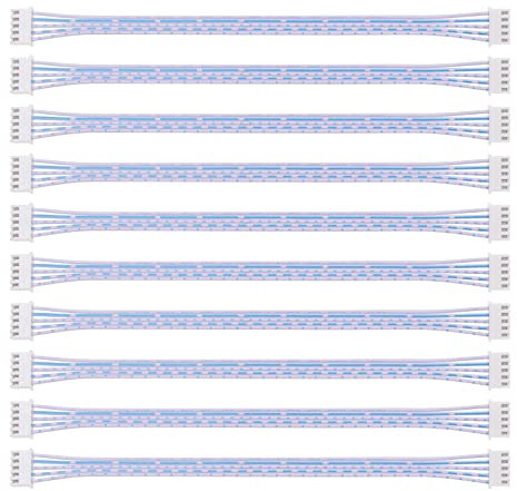 10 cables de repuesto para joystick de 5 pines compatibles con SANWA compatible con Mayflash F300 Joystick Pitch 2.54 mm 24 AWG