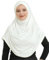 Prien Kopftuch für Damen, Lang Muslim Hijab Frauen, Türkisch Khimar Schal Islamische Kleidung, Konfektionshijab Kopftücher Kleider, Muslimische Sport Head Scarf Set (Cremefarben)
