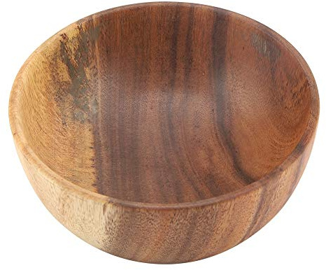 Miskall Salatschüssel,Rustikale Holzschüssel,Acacia Wood,Round Bowl for Spices,Reis– Handgefertigtes Küchenutensil(16 * 7cm),Wooden Serving Spoon Set,Bowl Kitchen Utensil Set