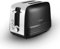 Tower, T20080BLK, Ash 2-Slice Toaster with 7 Browning Levels, Defrost/Reheat/Cancel, 925W, Black & Chrome