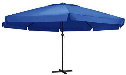 INLIFE Sonnenschirm mit Aluminium-Mast 500 cm Azurblau,21,5 KG,47369