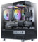 Okinos Aqua 3, Micro ATX Case, MATX PC Case with 3 X 120mm 3-Pin ARGB Fan Pre-Installed, Panoramic View Tempered Glass Front & Side Panel, with Type C Port, Black