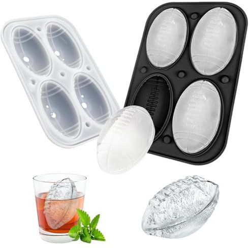 Eiswürfelform Silikon, 7,5cm Eiswürfelform Rund Groß, XXL Eiswürfelform Kugel, Eiswürfelbehälter mit Deckel, Groß Eeckige Eiswürfelformen, BPA Frei Ice Cube Tray für Whisky Cocktails Saft