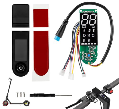 ulip Placa de salpicadero LED para scooter eléctrico Xiaomi 1S Pro y Pro2 (4 cables, compatible con palanca de freno derecha)