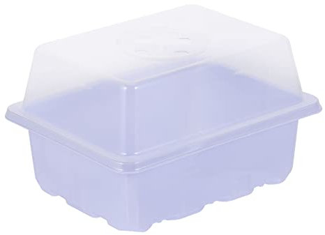 Milisten 2 Sätze Sämlingsbox keimsprossen Box ansaatkasten hydroponische Zuchtschalen Sämlingsbehälter Schalen zimmerpflanzen Erzeuger Tabletts feuchtigkeitsspendend einstellen Plastik Weiß