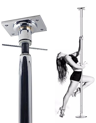 Kit Pole Dance, Barre de Pôle Dance Poteau de danse haut de 2,24 à 3,8 m avec accessoires de montage au plafond pour clubs/maison, ensemble de bâtons de danse statiques rotatifs, bâton de strip-tease