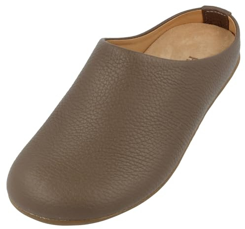HAFLINGER Basico Lederpantoffeln Hausschuhe Ballerina im schlichten Design (Beige 346), Gr. 43