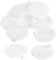 sourcing map 10Pcs Hinge Hole Covers, 35mm(1-3/8) Dia Plastic Concealed Hole Cover Round Flush Type Caps for Furniture Cabinet Cupboard, White