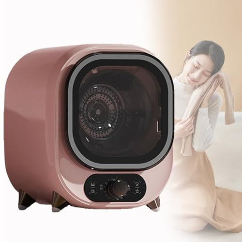 Spdazzleburst Secadora de Ropa pequeña, Secadora compacta y Mini, Secadora de condensación, Secadora con ventilación, Capacidad de 0,8 kg, para Uso en encimera o Montaje en Pared,Pink