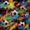 SOPHIE LAURENCE Football Galaxy Multi Wallpaper for Kids Bedroom Decor, Wallpaper for Living Room Decor, Dining Room Decor, Fun Wall Paper Paste, 10m Wall Paper Roll for Interior Design