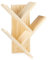 FreshDecor Tree Bookshelf, 3-Tier Wall Mounted Natural Book Organizer - Solid Pine Wood Shelf for Bedroom