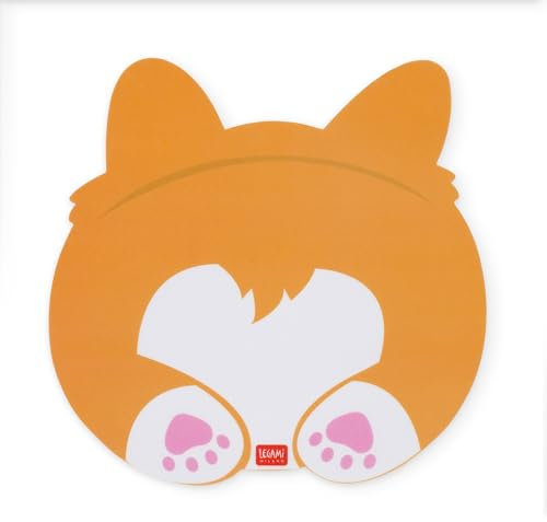 Legami - Tapis de souris, Tapis de souris avec surface en PVC anti-poussière et anti-reflet, base en caoutchouc antidérapante, 22,3 x 23,3 cm