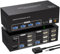 VPFET 4K144Hz HDMI KVM Switch 2 PC 3 Monitor 8K60Hz 2 Ordenadores Triple Monitores con 4 port USB 3.0 para Conectar Teclado Ratón e Impresora Incluye 2 cables USB 3.0 y Adaptador DC12V