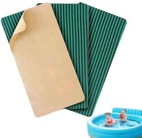 Kit De Parches Reparadores Para Cubiertas De Piscina | 3X Parches Impermeables Cubiertas De Albercas,Malla Adhesiva Antidesgarro Para Estanques, Spas Y Bañeras De Hidromasaje | Parche Reparación Pisci