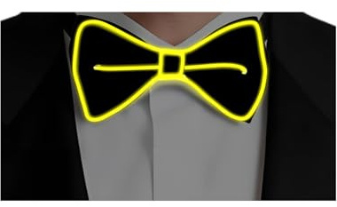 YUYWWAN LED Fliege, Leuchtende Fliegen Herren, Blinkende Fliege mit LED, Leuchtende Party Accessoires Fliegen Erwachsene für Party, Musikfestivals, Halloween, Weihnachten, Karneval, Maskerade